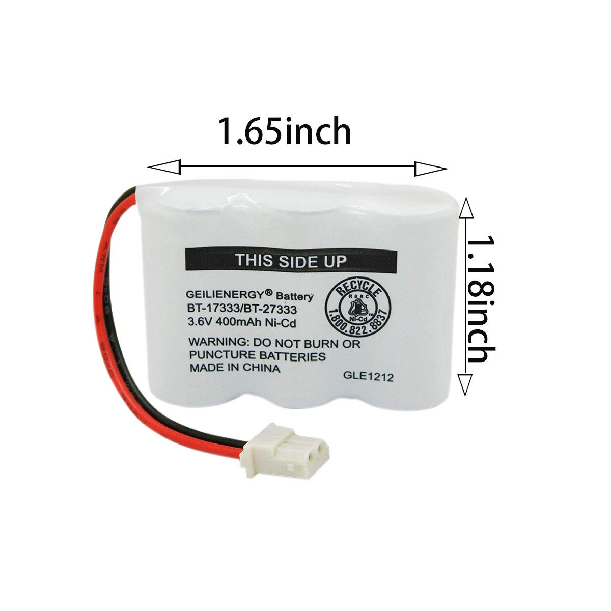 GEILIENERGY BT17333 BT27333 Cordless Phone Battery Compatible with for Vtech BT-17333 BT-27333 BT17233 BT27233 CS2111 01839 Sanyo CLT3500 GESPCH06 Radio 43-3215 2/3AA 3.6V400mAh (Pack of 2)