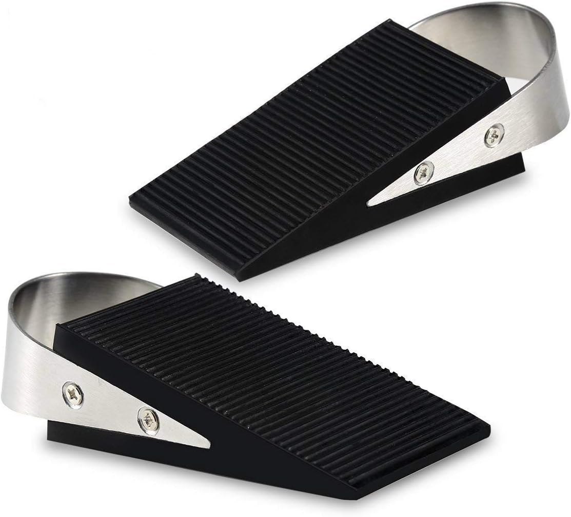 Door Heavy Duty NonSkid 2 Pack Door Stopper Rubber Wedge