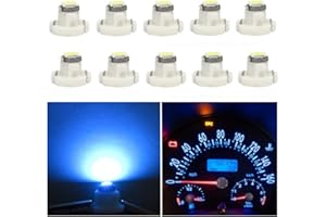 WLJH 10x Ice Blue T4.2 Neo Wedge Led 3030 Chip 10mm Base Car Instrument Cluster Led Bulb Dashboard Gauge Bulb HVAC AC Heater Climate Control Lamps Switch Indication Interior Light Replacement