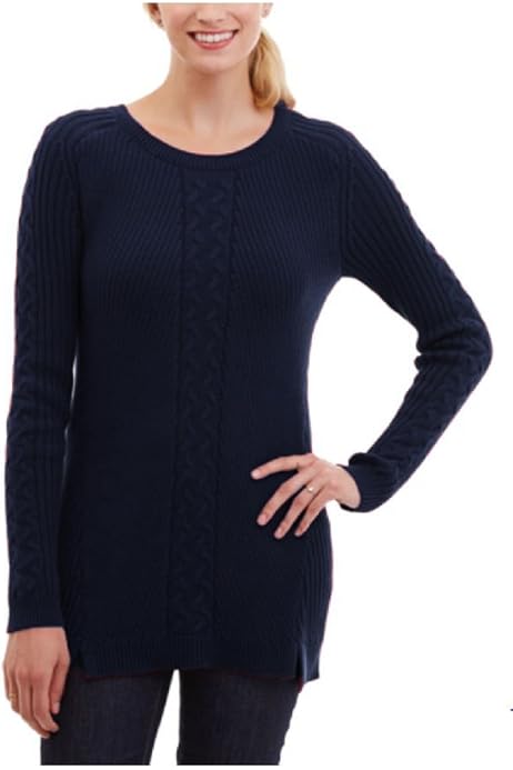 NAUTICA WOMENS SINGLE CABLE KNIT TUNIC SWEATER (XX-Large, Navy) at Amazon  Women's Clothing store