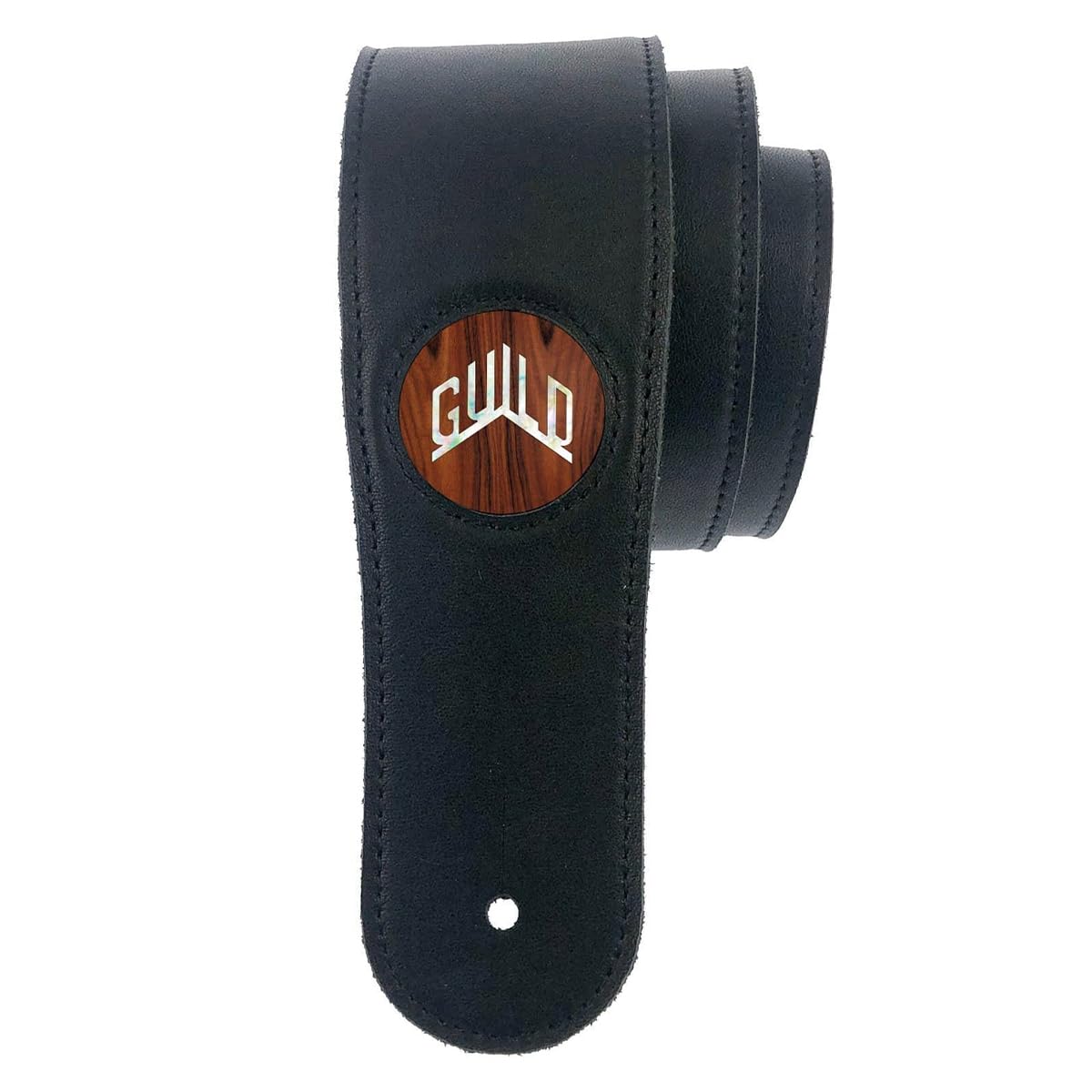 Guild 2.5" Black Strap -Rosewood w/Guild Pearl Logo