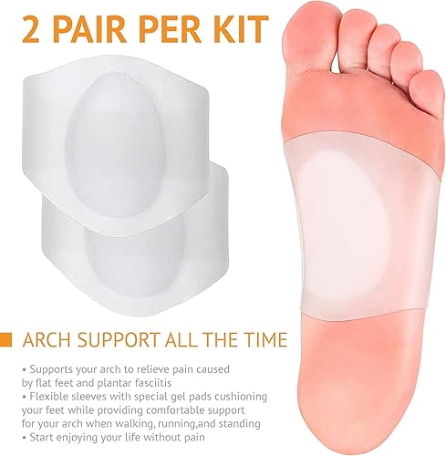 Gel Arch Foot Sleeve Arch Support Platinum Series Spandex Gel Arch