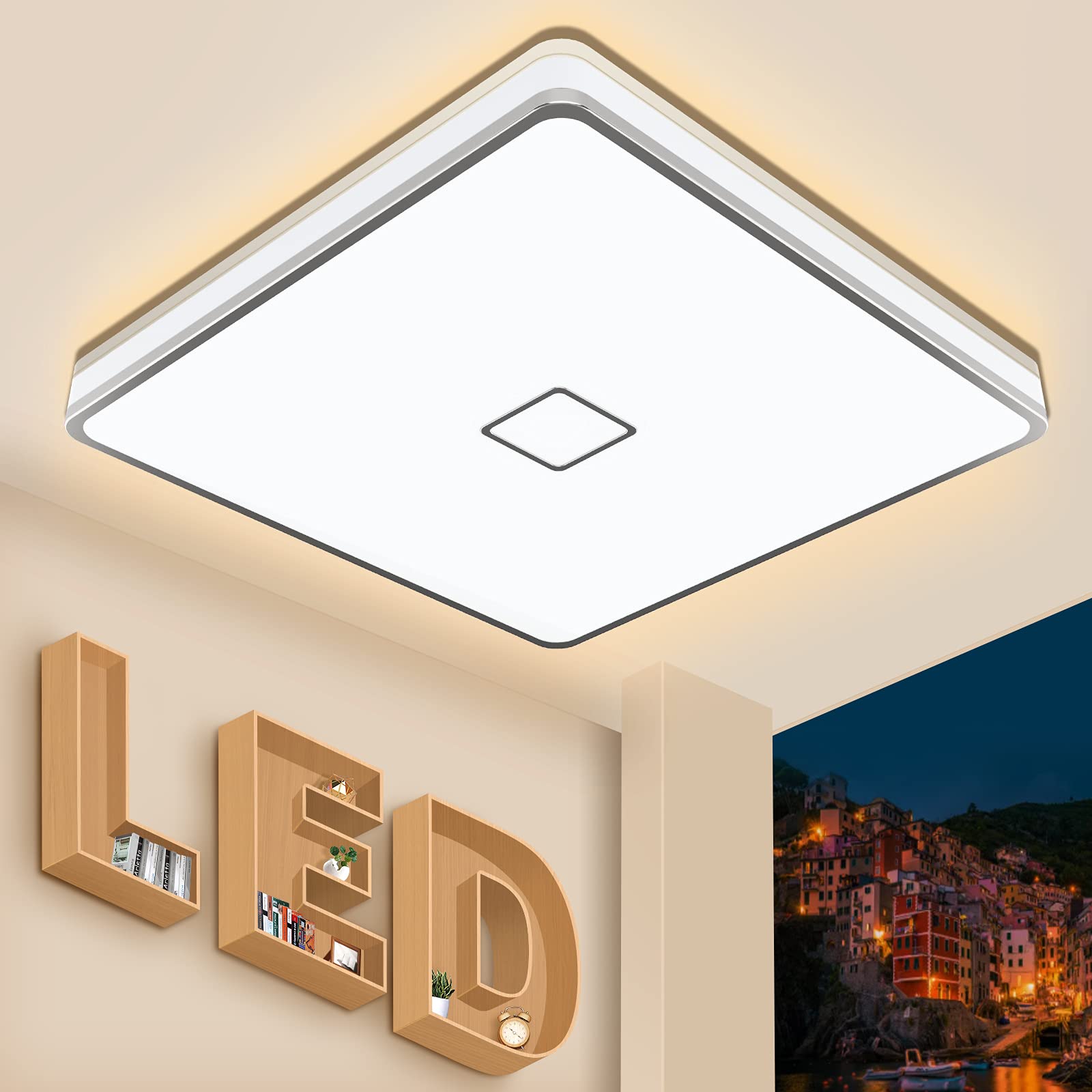 Airand Ceiling Light LED Ceiling Light Bathroom 3000K