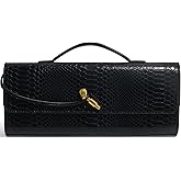 Jumping Deer Woven Clutch Purses for Women, Formal Satchel Leather Evening Bag Shoulder Handbag