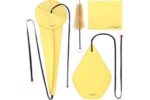Saxophone Cleaning Cloth Kit, for Alto Tenor Soprano Sax and Other Wind & Woodwind Instruments, Including 3 * Cleaning Cloth 
