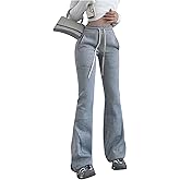 GORGLITTER Women's Flared Baggy Sweatpants Y2K Fall Wide Leg High Waist Jogger Travel Yoga Sweat Pants