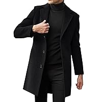 Fxbar Mens Jacket Buttons Men'S Solid Color Spread Collar