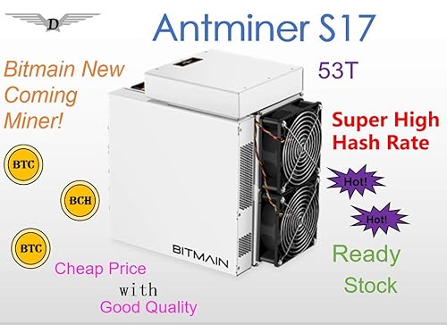 New Bitmain Antminer S17 53TH/S Bitcoin BTC Include 2pcs Power