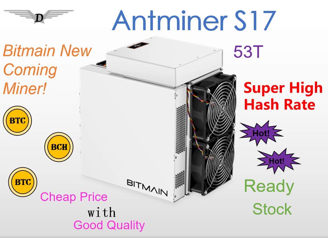 New Bitmain Antminer S17 53TH/S Bitcoin BTC Include 2pcs Power Cord in  Bahrain | Whizz Power Cables