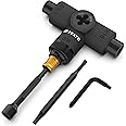 Zeato All-in-One Skate Tools Multi-Function Portable Skateboard T Tool Accessory with T-Type Allen Key and L-Type Phillips Head Wrench Screwdriver