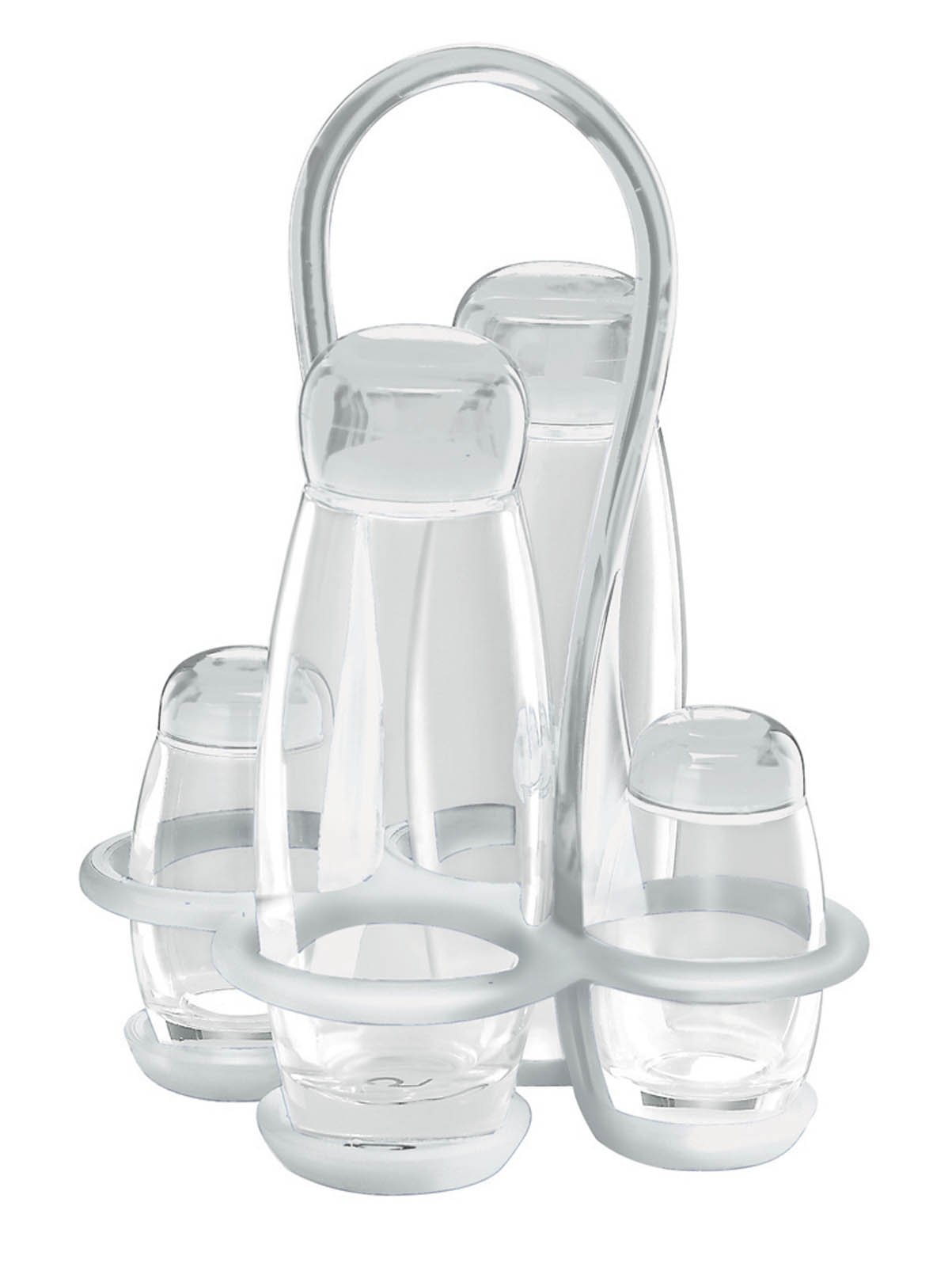 Guzzini - Gocce, Cruet Set Bolli - Transparent, 17 x 15 x h22,5 cm - 23130000
