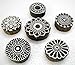 Wholesale (Pack of 6) Round Shaped Floral Designs 100% Handcarved Wooden Block Stamps/Tattoo/Indian Textile Printing Blocks.