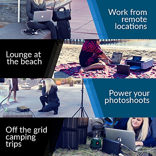 Portable AC Outlet Battery Pack by ChargeTech - 42000mAh 250W / 110V [6-16 Extra Hours for Most Laptops] - External Power Bank Charger for MacBooks, Laptops, Cameras, Camping, CPAP Machines [Black] - Thumbnail 5
