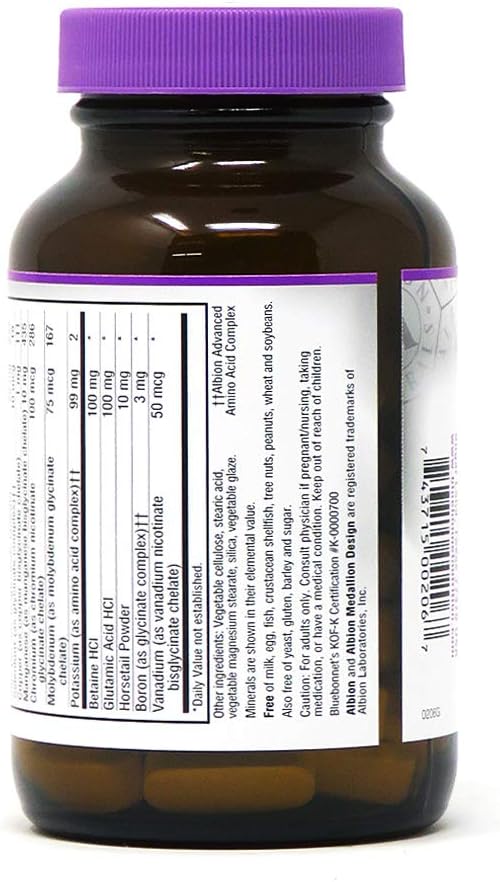 Bluebonnet Nutrition High Potency Chelated Multiminerals (Iron-Free) Caplets, 60 Count: Health & Personal Care