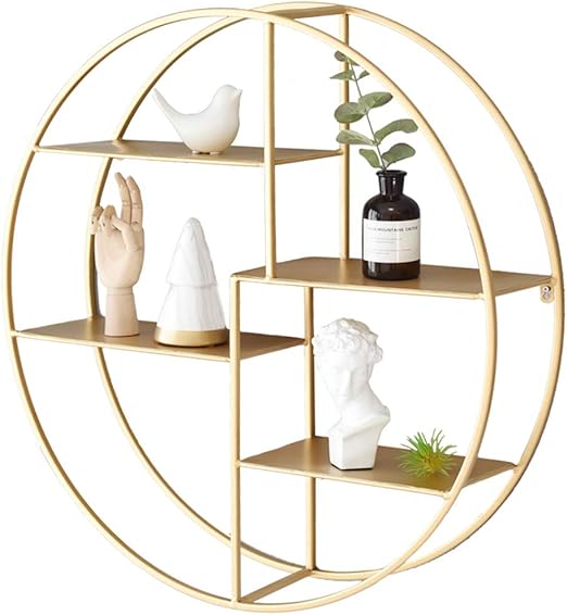 Xrfhzt Wandregal Kreatives Esszimmer Wohnzimmer Wandregal Wanddekoration Regal Dekoration Schmiedeeisen Gold Wandhalterung Gold Amazon De Kuche Haushalt