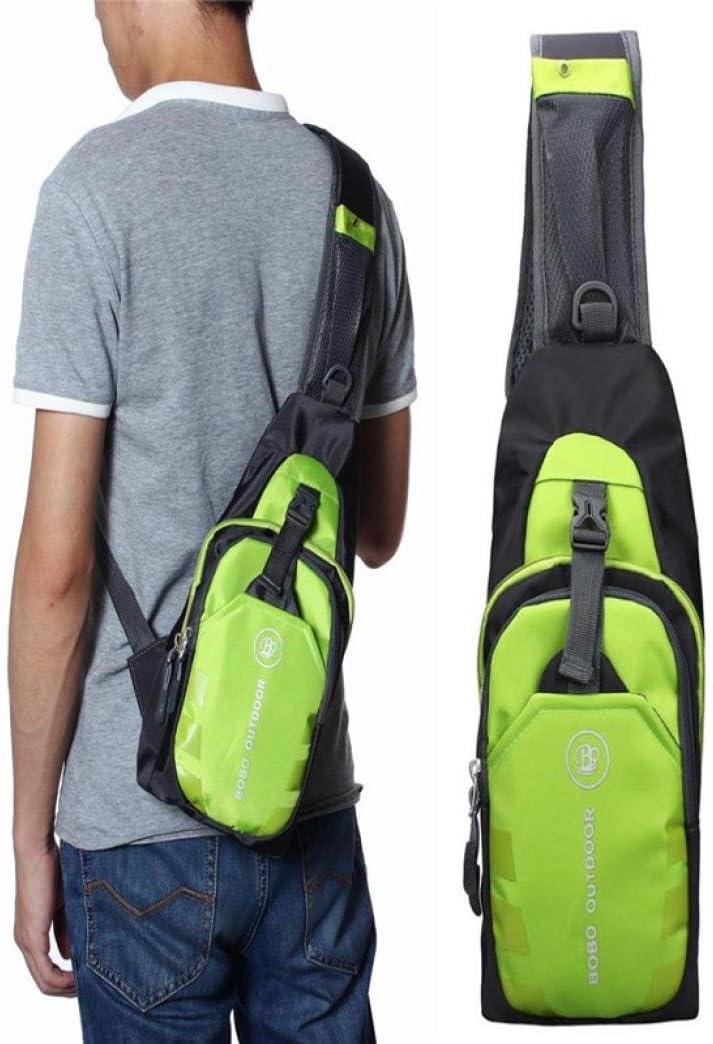 Anyada Mens Shoulder Bag,Sling Bag Chest Shoulder Backpack Casual Crossbody Shoulder Triangle Packs Daypacks for Men (Green)
