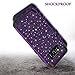 Casetego Compatible with Galaxy S8 Plus Case,Glitter Sparkle Bling Three Layer Heavy Duty Hybrid Sturdy Shockproof Protective Cover Case for Samsung Galaxy S8 Plus-Shiny Purple