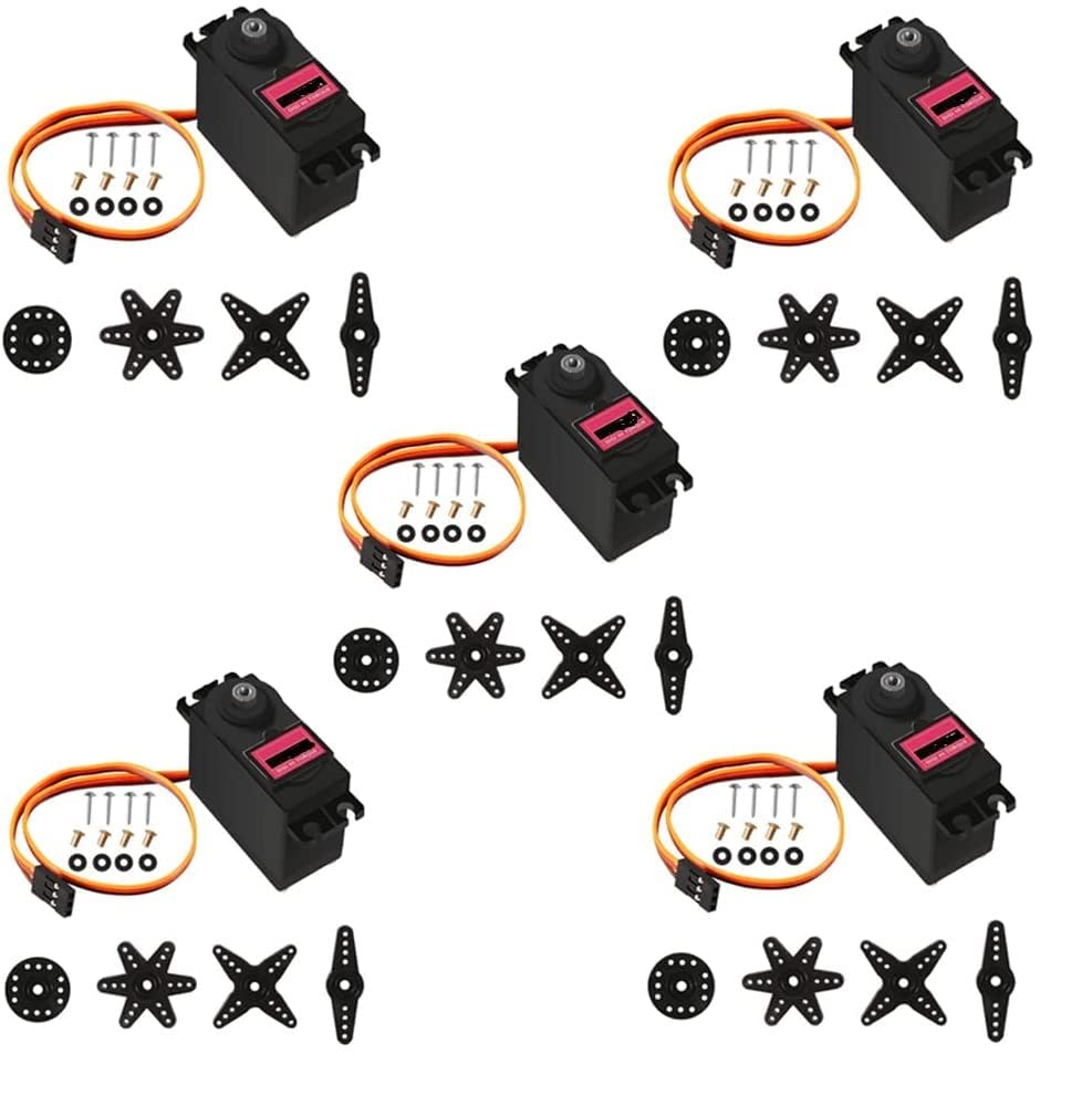 Fasizi 5pcs Digital Metal Gear Servo For Smart Car Robot Boat RC Helicopter
