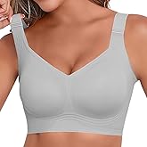 MNBBO Womens 2025 Seamless Wireless Supportive Bra Push Up Comfort Soft No Underwire Full Coverage T-Shirt Bras (M-4XL)