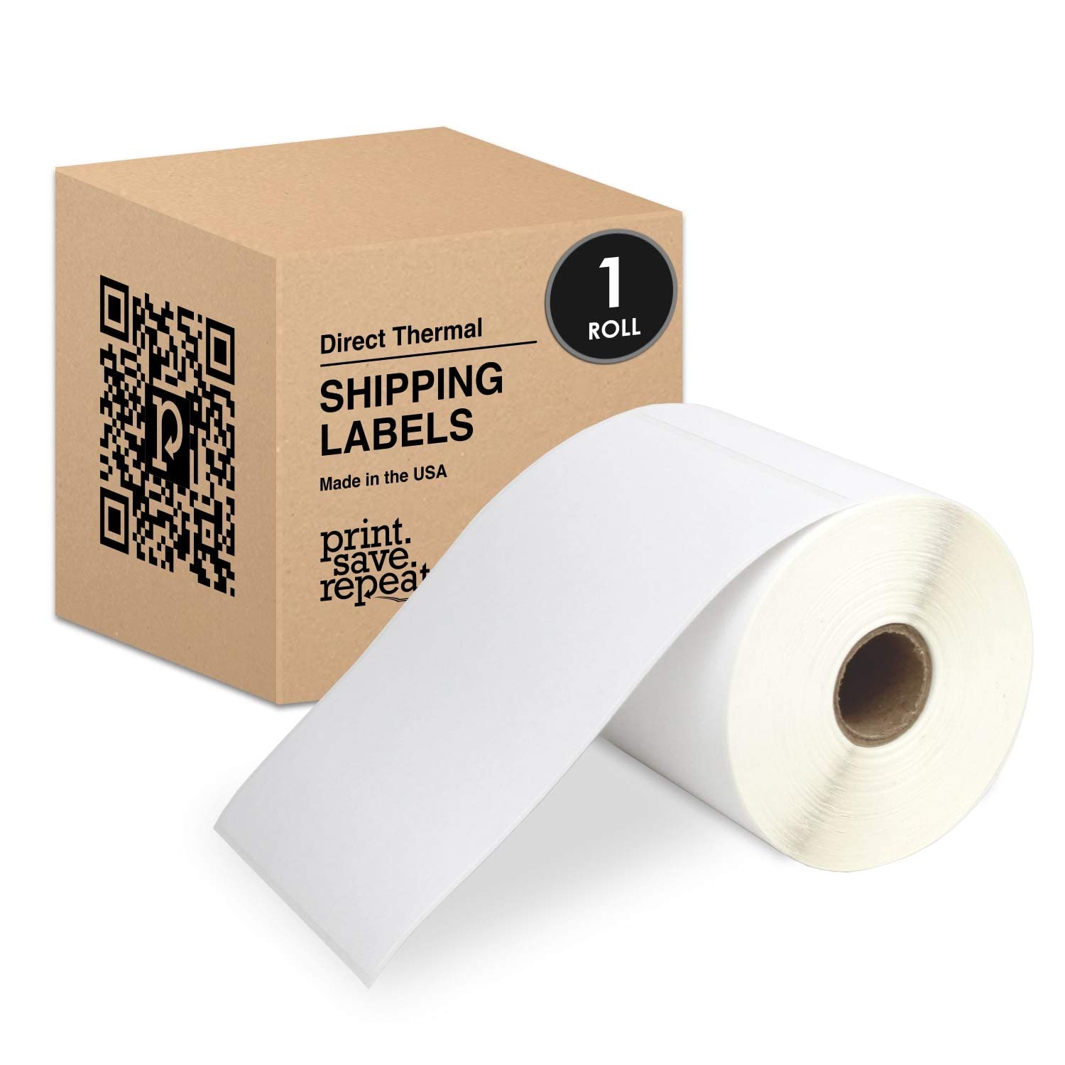 4x6 Direct Thermal Shipping Labels | 1, 800 Labels | 4 Rolls of 450 | 1 inch Core : Office Products