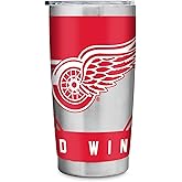 Rico Industries NHL Hockey 20oz Stainless Steel Tumbler with Lid - Great for Coffee, Tea, Water or Cocktails