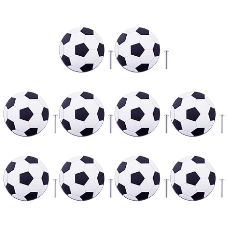 Poxl 10pcs Football Knobs For Drawers Kids Children Drawer Knobs