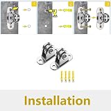 Funnytek Carbon Steel Pulley Block 85KG Heavy Duty Ball Bearing Wheel 2PCS view 4