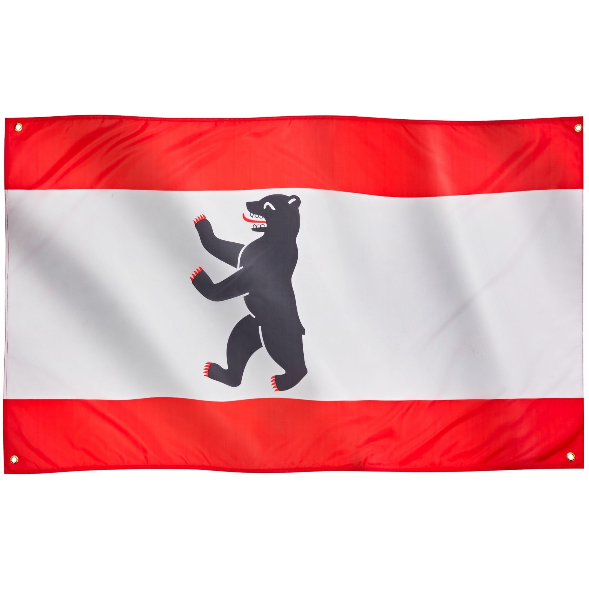 Runesol Berlin Flag, 91x152cm, 3ft x 5ft, Flag of Berlin, 4 Grommets, Eyelet in Every Corner, Berliner Landesflagge, Premium Flags, Inside, Outside, Vivid Colours — image 1
