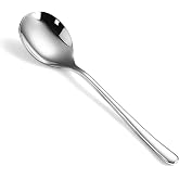 Serving Spoons, Stainless Steel, Set of 4 | Large Buffet Serving Spoon,Heavy Duty,Dishwasher Safe