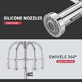 Cobbe Kitchen Tap Brushed Nickel Pull Down Sprayer 2 Modes High Arc 360° view 6