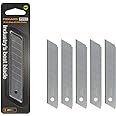 Fiskars Utility Knife Replacement Blades - 18mm Snap Off Utility Blades - Worksite Tools - 5 Pack, Orange/Black