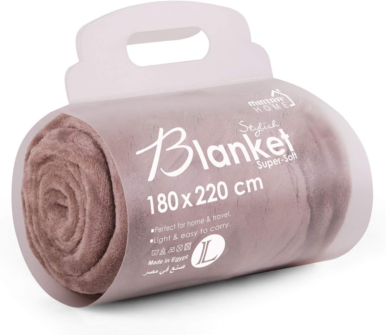 Mintra Home Blanket Super Soft, 100 Polyester (Mocha