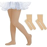 THMEVOK Ballet Tights for Girls - Ultra Soft Elastic Footed Tights for Toddler Girls - Warm Stockings