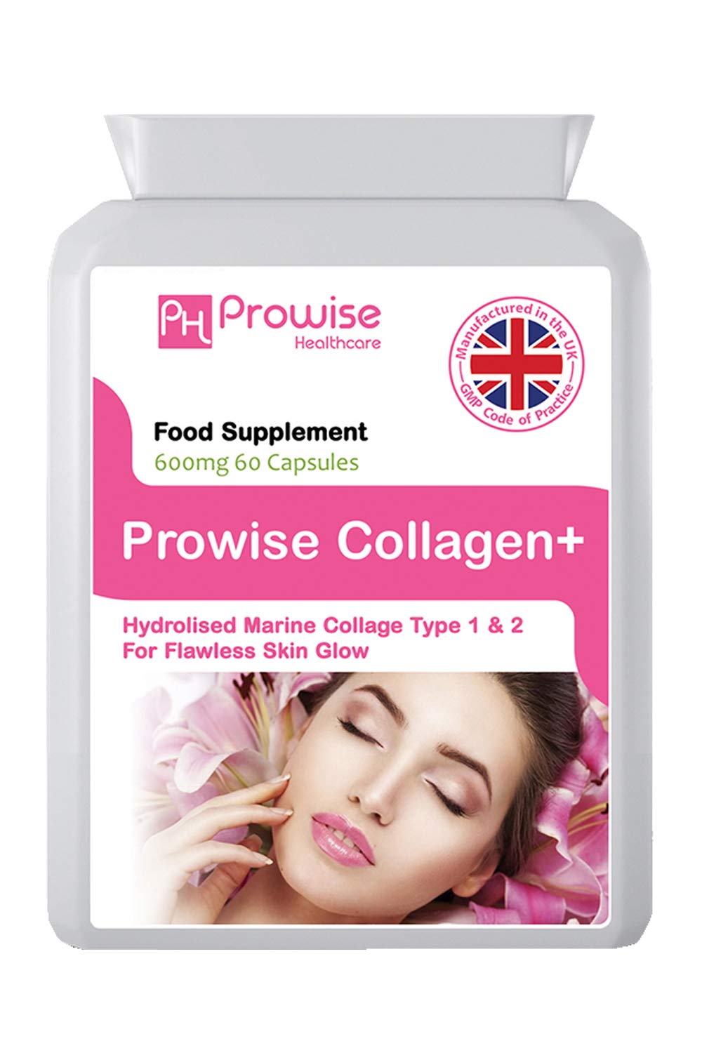 Marine Collagen Type 1 and Type 2 600mg 60 Capsules UK Manufactured