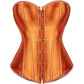 ADELCE Women's Sexy Boned Overbust Shaper Push Up Bodysuit Lace up Corsets and Strap Bustiers Top S-6XL