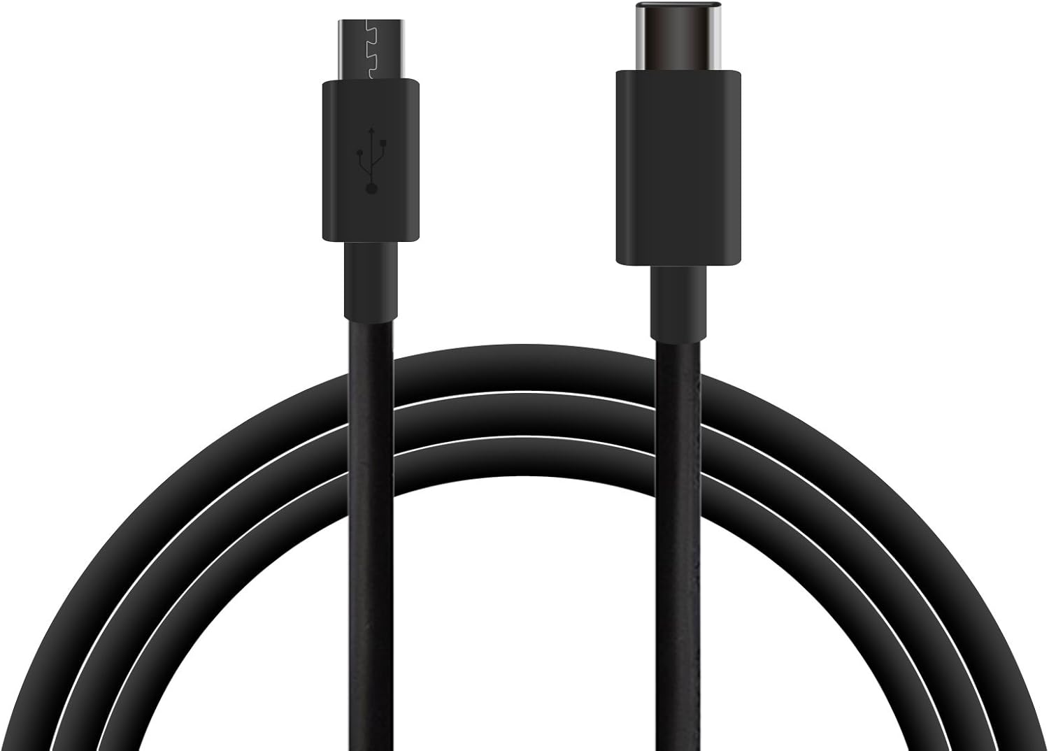 Ksix bxcuc02 - Data Cable Micro USB 2.0 Type C, 1 m, Black