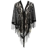 LMVERNA Shawl Wraps for Women New Nylon Hollow Solid Color Breathable Tassel Triangle Scarf Shawl