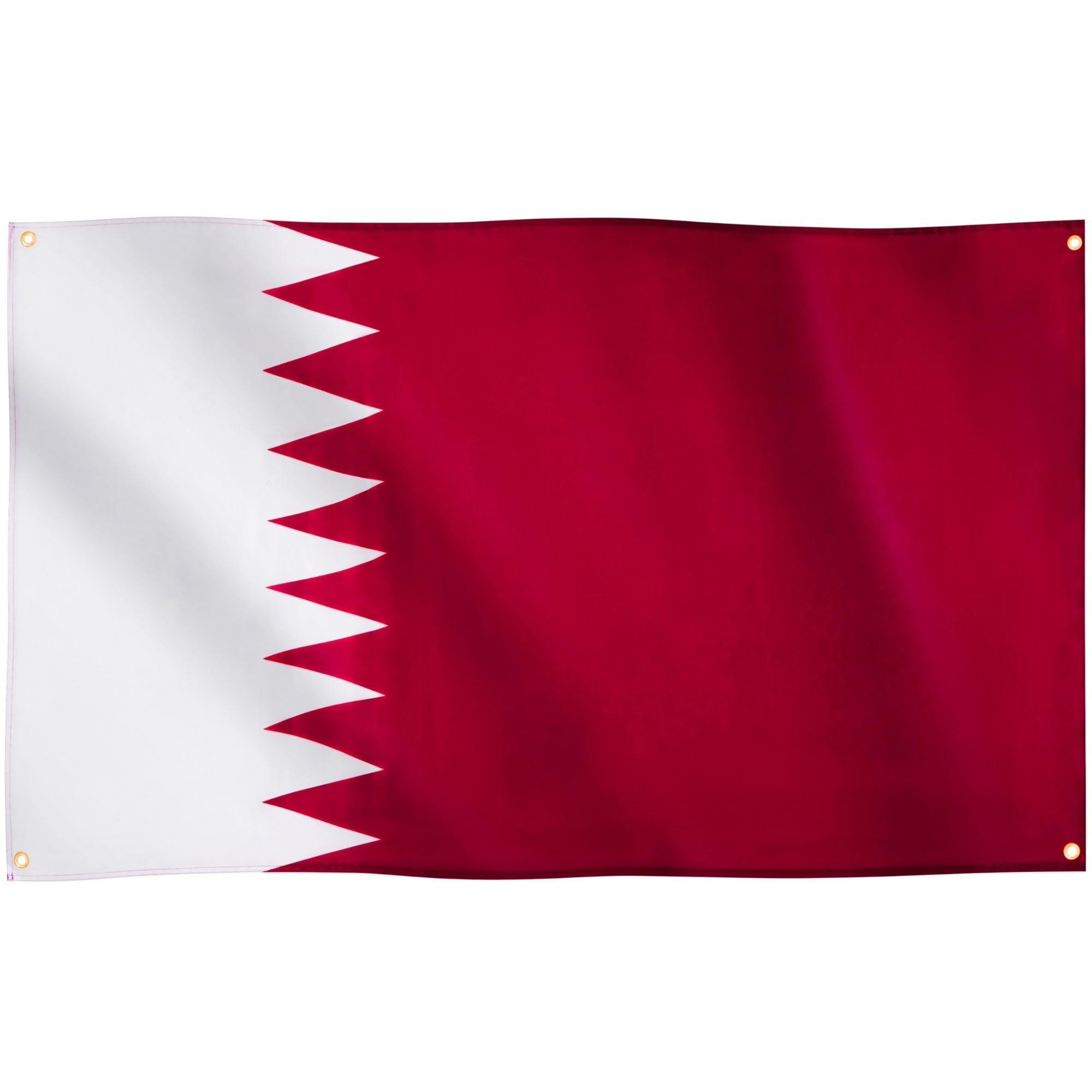 Runesol Qatar Flag, 91x152cm, 3ft x 5ft, 4 Grommets, Eyelet In Every Corner, Arabian State Flag, Kattar, Premium Flags, Inside, Outside, Banner, Vivid Colours — image 1