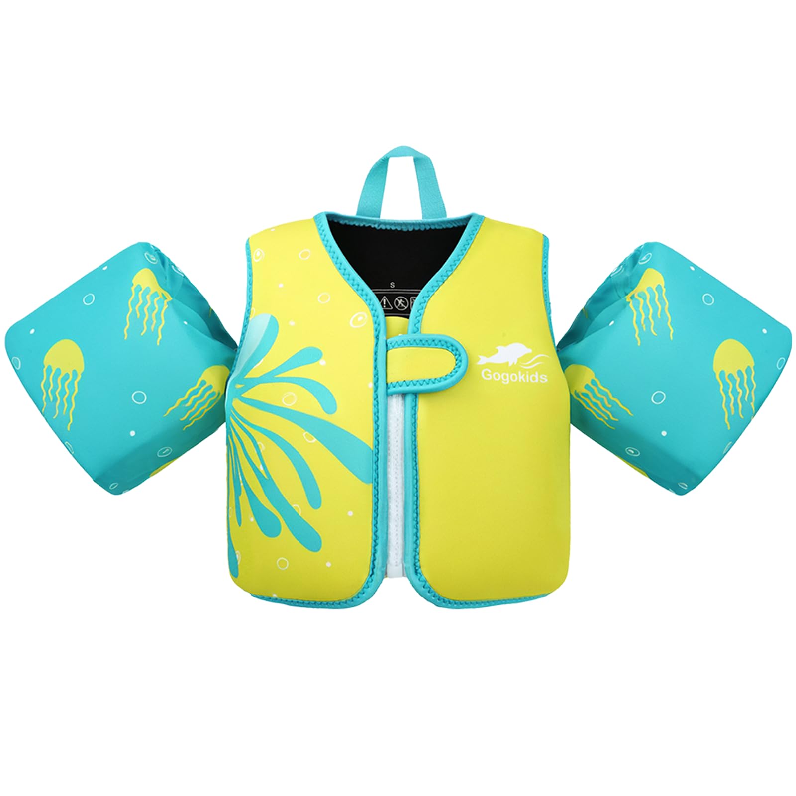 Gogokids Kids Swim Vest Float Armbands, Toddler Jacket-style Swimming Buoyancy Flotation with Adjustable Straps Children Float Jacket for Boys Girls (3-6 Years/19-30 KG)