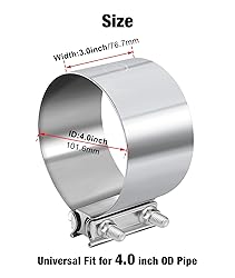 EVIL ENERGY 4.0 Inch Exhaust Clamp,Butt Joint Band