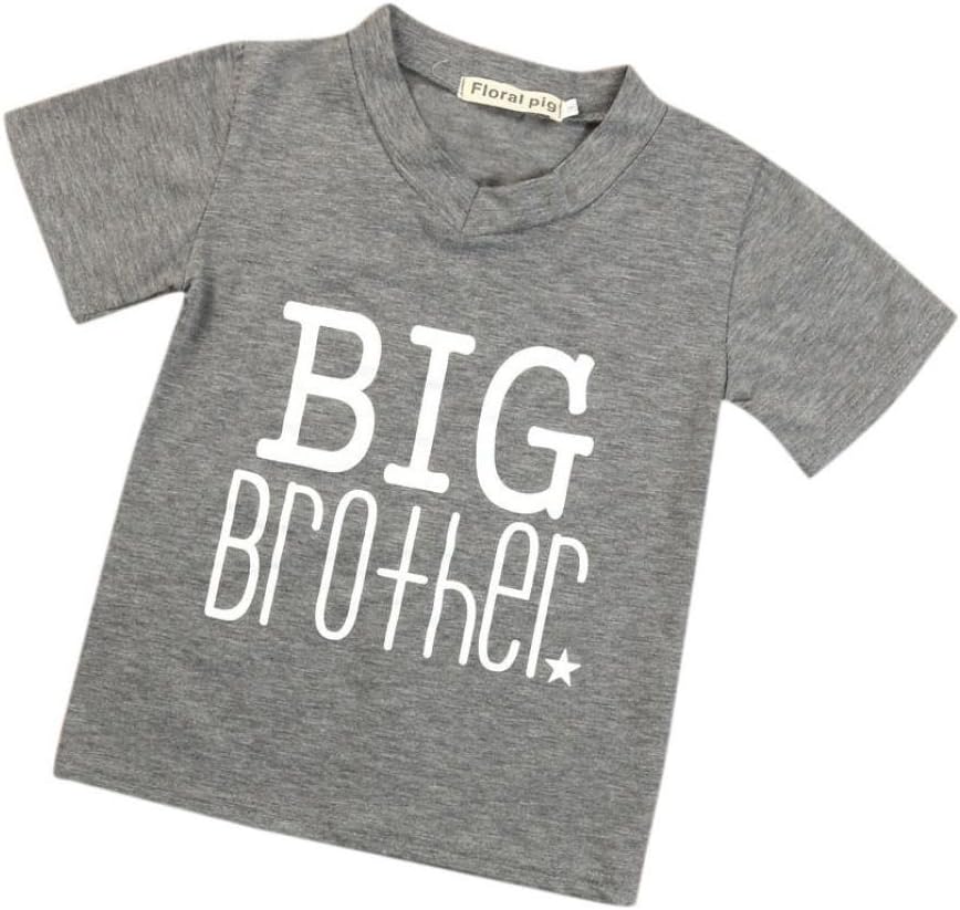 KolylongKids boy and Newborn Baby Boy Brothers Print Romper Jumpsuit T-Shirt