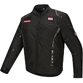 ILM Motorcycle Jacket Men CE Armored Detachable Waterproof Liner JRC2-S | CE-2 Armor, 600D Oxford, Mesh/Waterproof Liner, Reflective Straps, Reinforced Joints, Customizable Patches, Winter
