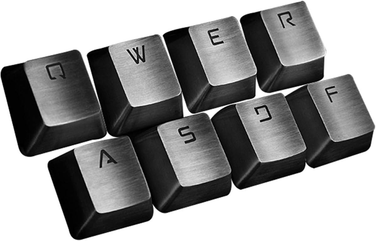 Gaming Keycap Set for FPS/MOBA Keys, Stainless Steel keycap with Stainless Steel Key Puller Compatible with Cherry MX Switches (Arrow Key(4key))