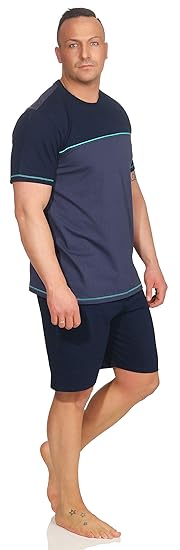 Schiesser Herren Schlafanzug Pyjama kurz SK3