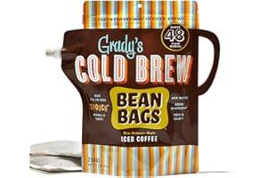 GRADY'S COLD BREW GRADY’S COLD BREW Coffee Pouches | New Orleans Style | 100% Arabica Ground Coffee & Chicory | All-in-One Cold Brew Mini Kit with 2 Easy-to-Brew Beans Bags | Makes 6 drinks