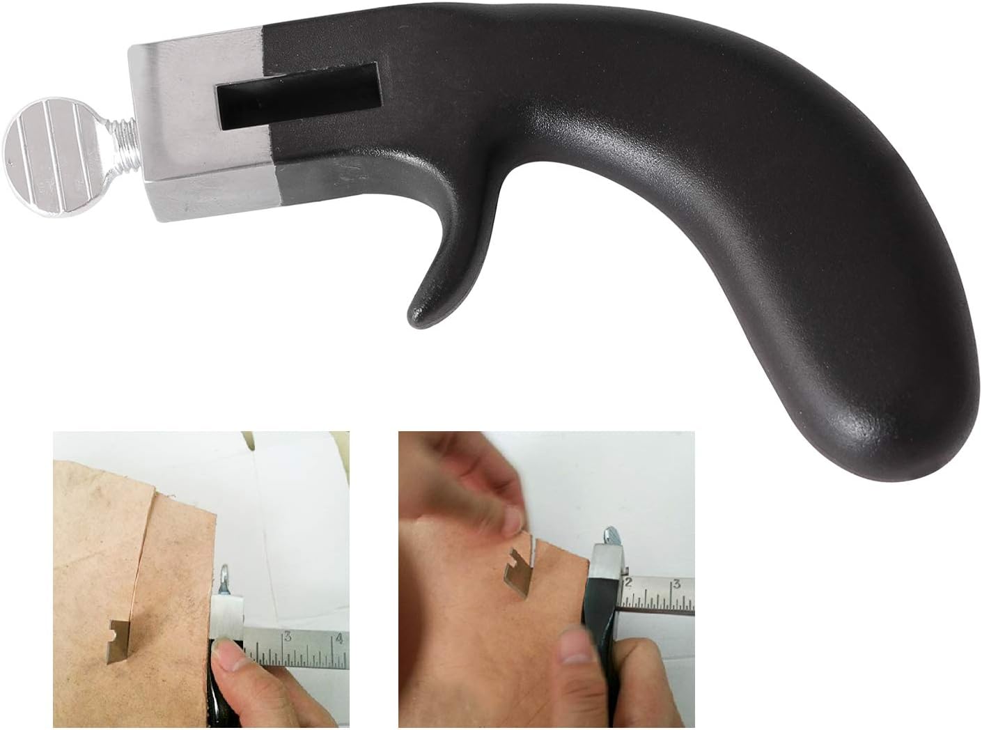 Professional Leather Strap Cutter Hand Cutting Tool Draw Gauge Leathercraft Strip Belt DIY Hand Cutting Leather Tools with Blades - Image 3