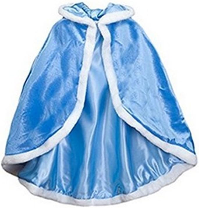 Cleana Arts Girls Cape Christmas Princess Hooded Cape Cloak Costume
