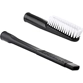 Shop-Vac 2PC 8011848 Car Cleaning Kit, 1-1/4" ID, Crevice Tool &amp; Auto Brush | Flexible Crevice Tool and Soft Bristle Brush, Both Fit Most Shop‑Vac hoses with 1‑1/4&Prime; Inner Diameter, for Floor, Vehicle