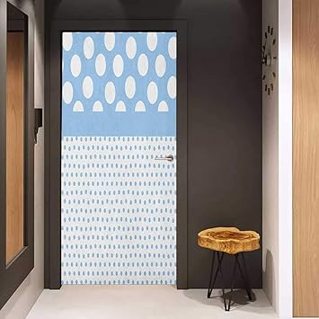 Amazon Com Onefzc Pantry Sticker For Door Polka Dots Baby Blue
