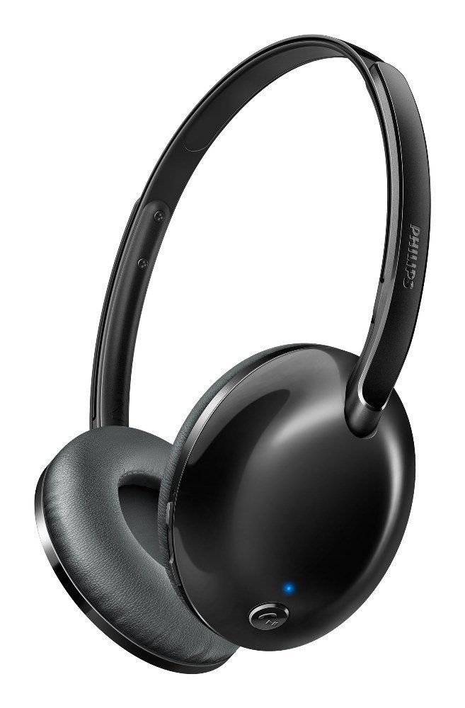 Philips Flite Ultrlite SHB4405BK Bluetooh headphones Wireless with Mic, Ultralight, 9 hours playtime, Remote Control, Foldable - Black